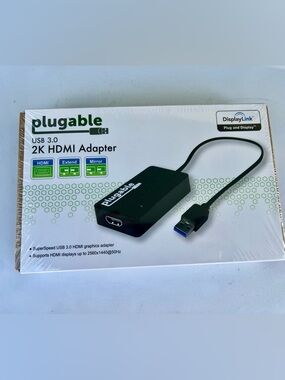 USB 3.0 2K HDMI Adapter - Black